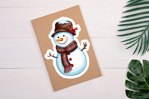 Christmas Snowman Sticker Design Sublimation Regulrcrative 