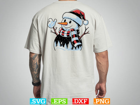 Christmas Snowman SVG, Snowman Winter Scene Svg SVG Creativeart88 
