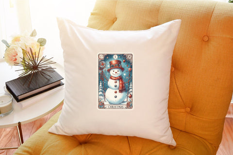 Christmas Snowman Tarot Cards Clipart Sublimation designartist 