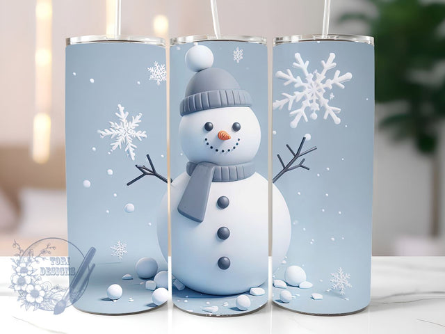 Christmas Snowman Tumbler Wrap, Snowman Tumbler Sublimation Design, Snowman Sublimation Tumbler PNG Sublimation ToriDesigns 