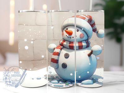 Christmas Snowman Tumbler Wrap, Snowman Tumbler Sublimation Design, Snowman Sublimation Tumbler PNG Sublimation ToriDesigns 