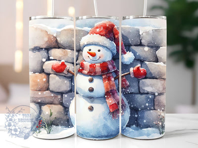 Christmas Snowman Tumbler Wrap, Snowman Tumbler Sublimation Design, Snowman Sublimation Tumbler PNG Sublimation ToriDesigns 