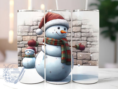 Christmas Snowman Tumbler Wrap, Snowman Tumbler Sublimation Design, Snowman Sublimation Tumbler PNG Sublimation ToriDesigns 