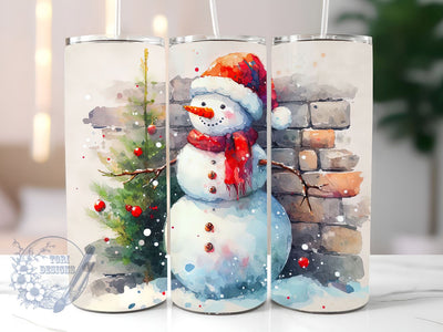 Christmas Snowman Tumbler Wrap, Snowman Tumbler Sublimation Design, Snowman Sublimation Tumbler PNG Sublimation ToriDesigns 