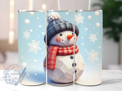 Christmas Snowman Tumbler Wrap, Snowman Tumbler Sublimation Design, Snowman Sublimation Tumbler PNG Sublimation ToriDesigns 