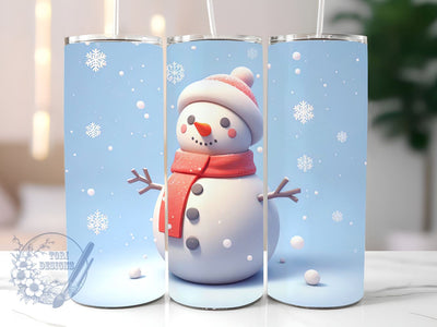 Christmas Snowman Tumbler Wrap, Snowman Tumbler Sublimation Design, Snowman Sublimation Tumbler PNG Sublimation ToriDesigns 