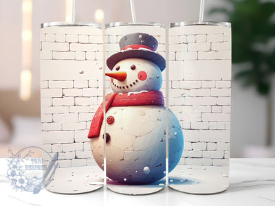 Christmas Snowman Tumbler Wrap, Snowman Tumbler Sublimation Design, Snowman Sublimation Tumbler PNG Sublimation ToriDesigns 