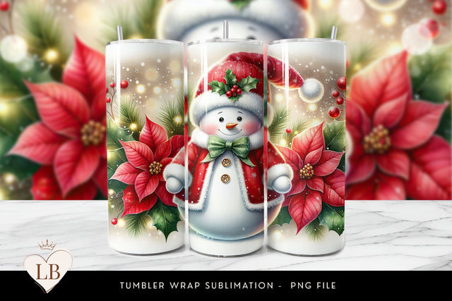 Christmas Snowman Tumbler Wrap Sublimation BijouBay 