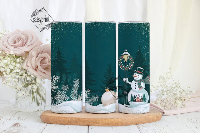 Christmas Snowman Tumbler Wrap Sublimation sassyprint 