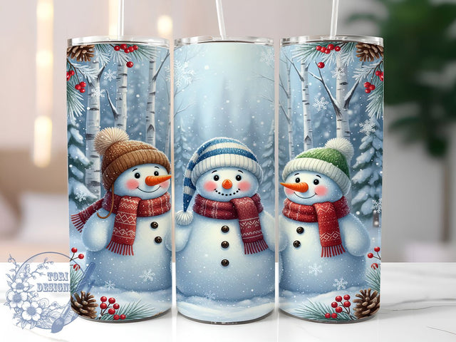 Christmas Snowman Winter Tumbler, Winter Holiday Sublimation Design, Festive Cup Art, 20oz Xmas Tumbler, Whimsical Snowman Mug, Stylish Christmas Cup, Cozy Winter Wrap Sublimation ToriDesigns 