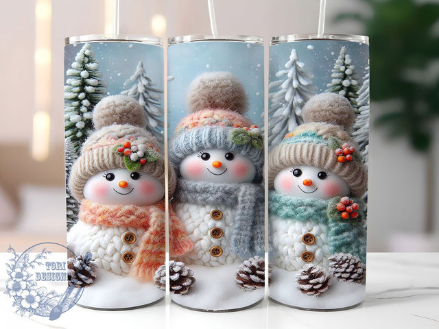 Christmas Snowman Winter Tumbler, Winter Holiday Sublimation Design, Festive Cup Art, 20oz Xmas Tumbler, Whimsical Snowman Mug, Stylish Christmas Cup, Cozy Winter Wrap Sublimation ToriDesigns 