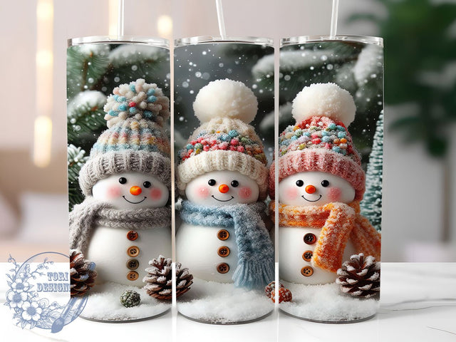 Christmas Snowman Winter Tumbler, Winter Holiday Sublimation Design, Festive Cup Art, 20oz Xmas Tumbler, Whimsical Snowman Mug, Stylish Christmas Cup, Cozy Winter Wrap Sublimation ToriDesigns 