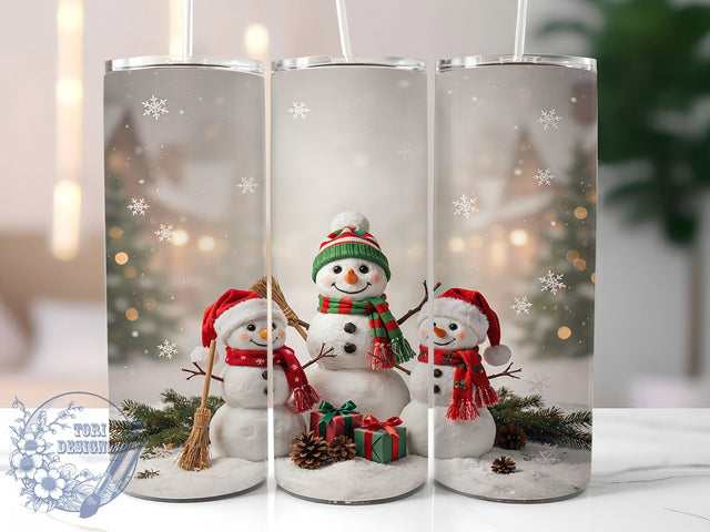 Christmas Snowmen Scene 20oz Tumbler, Snowman Tumbler Design, Holiday Winter Mug, Festive Scene Cup, Christmas Drinkware Style, Whimsical Snowmen Humor, Cozy Seasonal Pattern, Rustic Holiday Farmhouse Sublimation ToriDesigns 