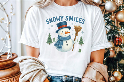 Christmas Snowy Smiles PNG Sublimation designartist 