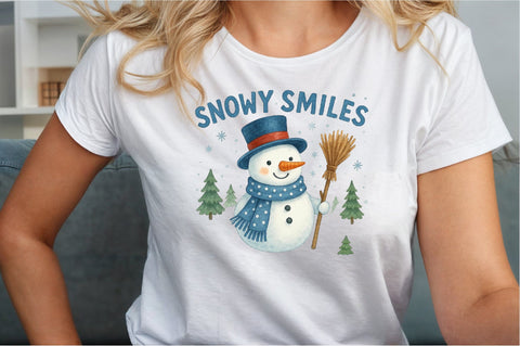 Christmas Snowy Smiles PNG Sublimation designartist 