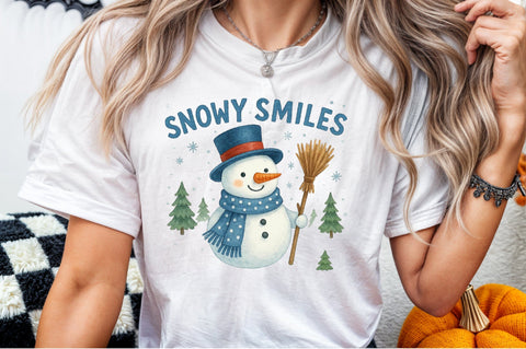 Christmas Snowy Smiles PNG Sublimation designartist 