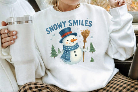 Christmas Snowy Smiles PNG Sublimation designartist 