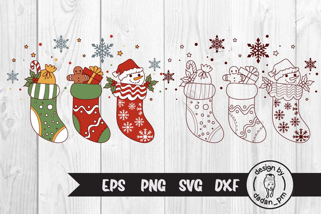 Christmas sock svg, christmas stocking svg SVG dadan_pm 