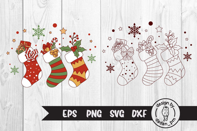 Christmas sock svg, christmas stocking svg SVG dadan_pm 