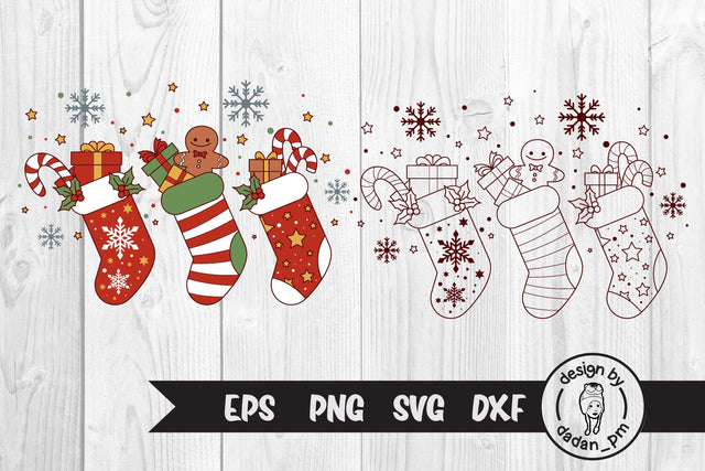 Christmas sock svg, christmas stocking svg SVG dadan_pm 