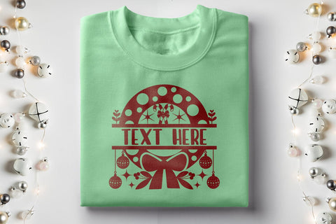 Christmas Split Monogram 8 SVG zafrans studio 