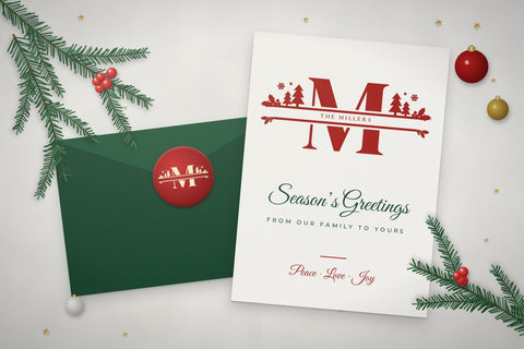 Christmas Split Monogram Font Font ampersand 