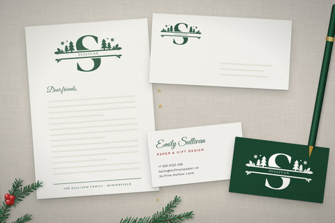 Christmas Split Monogram Font Font ampersand 
