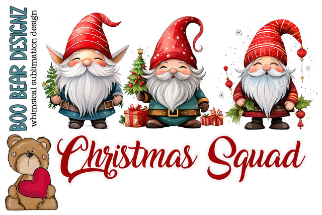 Christmas Squad Clipart Sublimation Boo Bear Designz 