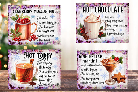 Christmas Square Coaster PNG Bundle Sublimation Regulrcrative 