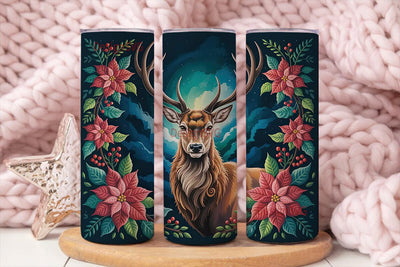 Christmas Stag 20oz Tumbler Wrap Sublimation DesignSVG 
