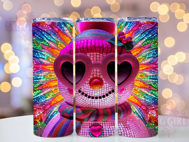 Christmas Stained Glass Snowman Tumbler, Snowman Glass Wrap, Holiday Stained Glass Sublimation, 20oz Snowman Tumbler, Festive Glass Art, Winter Snowman Mug, Seasonal Glass Cup Sublimation SvggirlplusArt 