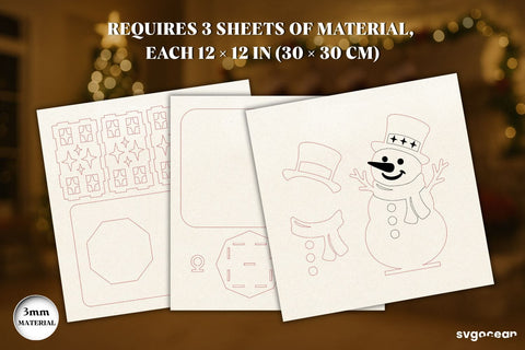 Christmas Stand Candle Holders Bundle SVG SvgOcean 