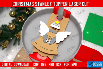 Christmas Stanley Topper | Stanley Cup Gift Tag | Tumbler Tag | Stanley Cup Accessories | CNC File SVG Fly Design 