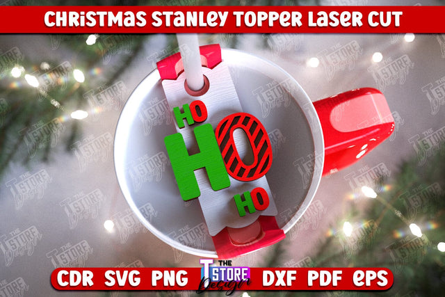 Christmas Stanley Topper | Stanley Cup Gift Tag | Tumbler Tag | Stanley Cup Accessories | CNC File SVG The T Store Design 