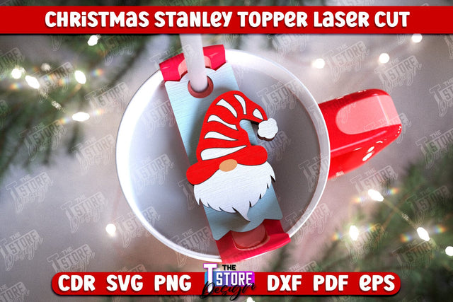 Christmas Stanley Topper | Stanley Cup Gift Tag | Tumbler Tag | Stanley Cup Accessories | CNC File SVG The T Store Design 