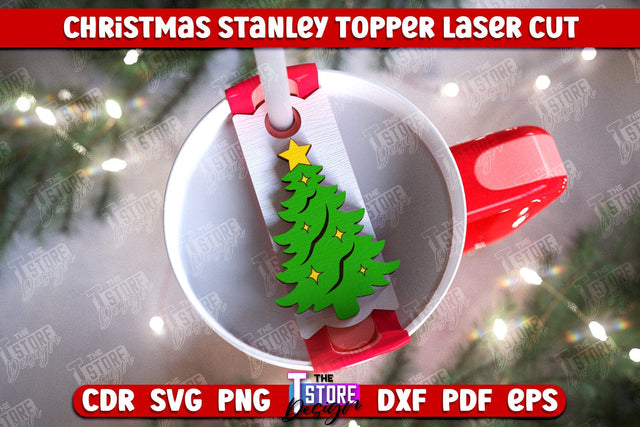 Christmas Stanley Topper | Stanley Cup Gift Tag | Tumbler Tag | Stanley Cup Accessories | CNC File SVG The T Store Design 