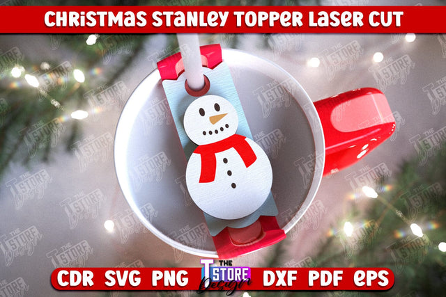 Christmas Stanley Topper | Stanley Cup Gift Tag | Tumbler Tag | Stanley Cup Accessories | CNC File SVG The T Store Design 