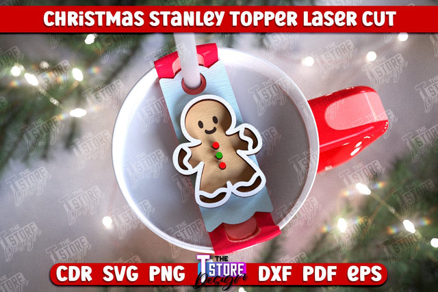 Christmas Stanley Topper | Stanley Cup Gift Tag | Tumbler Tag | Stanley Cup Accessories | CNC File SVG The T Store Design 