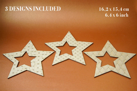 Christmas Star Big Deco Vector File for Laser Cutter. SVG MaramadeLaser 