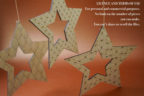 Christmas Star Big Deco Vector File for Laser Cutter. SVG MaramadeLaser 