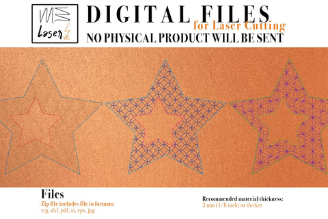 Christmas Star Big Deco Vector File for Laser Cutter. SVG MaramadeLaser 