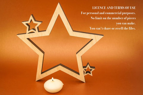 Christmas Star Big Digital Vector File for Laser Cutter. SVG MaramadeLaser 
