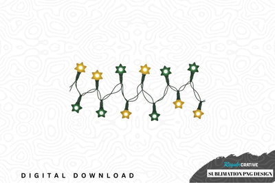 Christmas star string lights design Sublimation Regulrcrative 