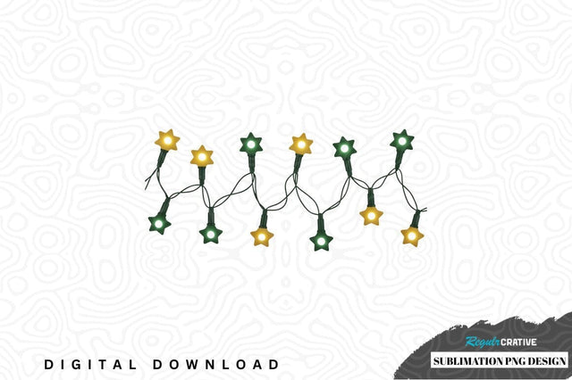 Christmas star string lights design Sublimation Regulrcrative 