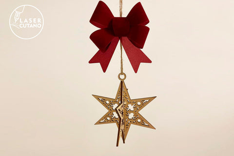 CHRISTMAS STARS Set, 3D Model Home Decor SVG LaserCutano 