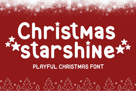 Christmas Starshine Font AEN Creative Store 