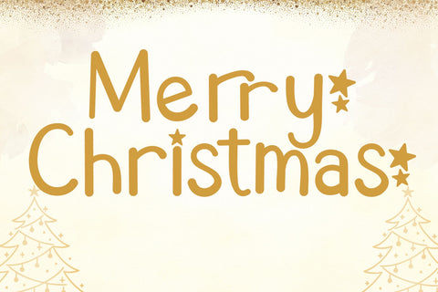 Christmas Starwish Font AEN Creative Store 