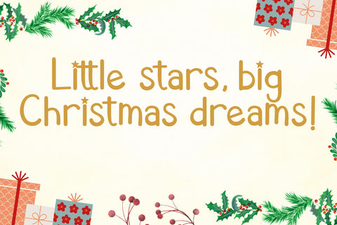 Christmas Starwish Font AEN Creative Store 