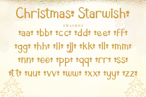 Christmas Starwish Font AEN Creative Store 