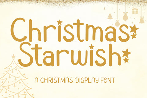 Christmas Starwish Font AEN Creative Store 